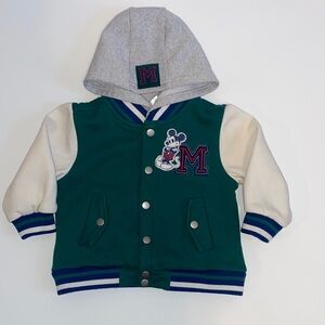 Disney Teal, White & Gray Mickey Varsity Hoodie